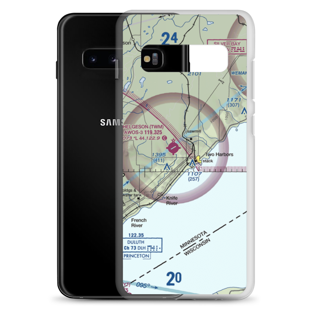 Anthony Private Airport (39MN) VFR Sectional Samsung Case Samsung Galaxy S10+ model shown