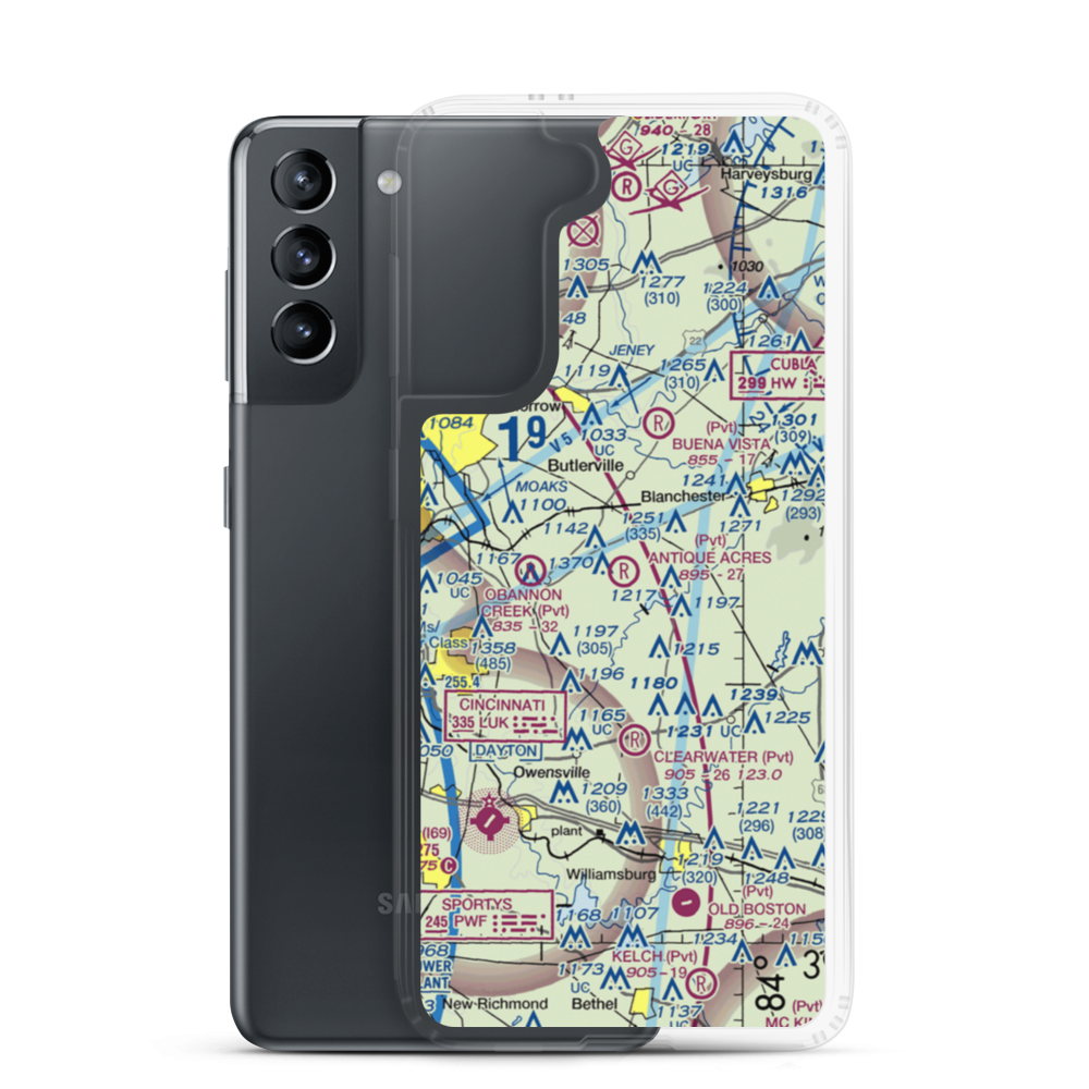 Antique Acres Airpark (OH65) VFR Sectional Samsung Case Samsung Galaxy S21 model shown
