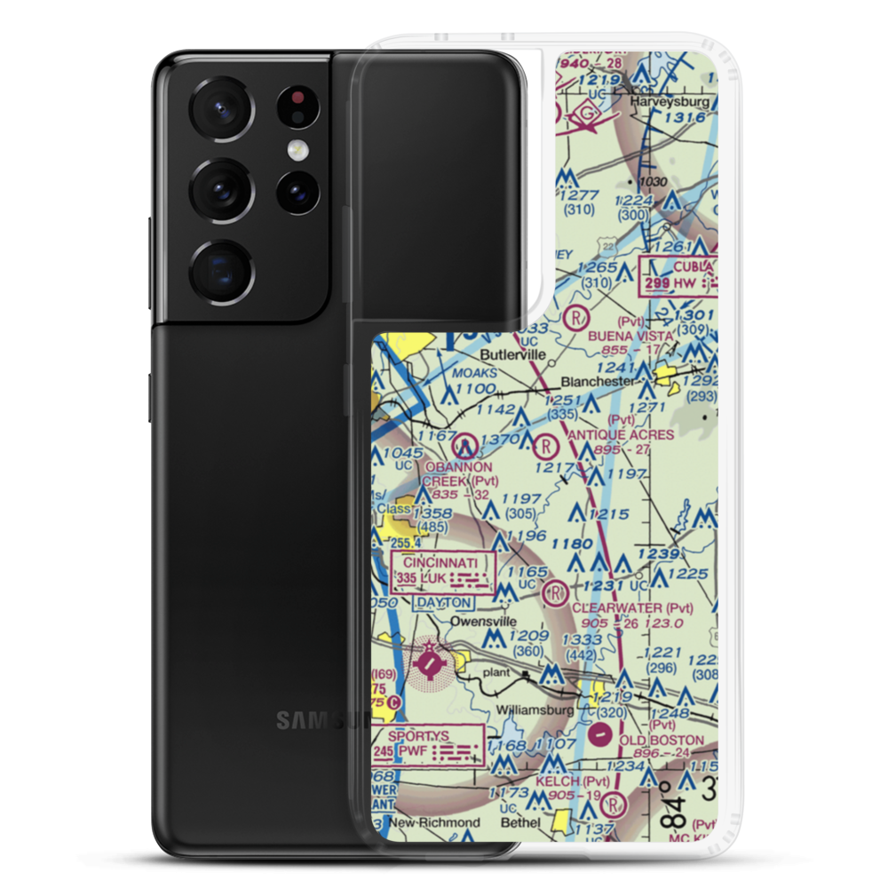 Antique Acres Airpark (OH65) VFR Sectional Samsung Case Samsung Galaxy S21 Ultra model shown