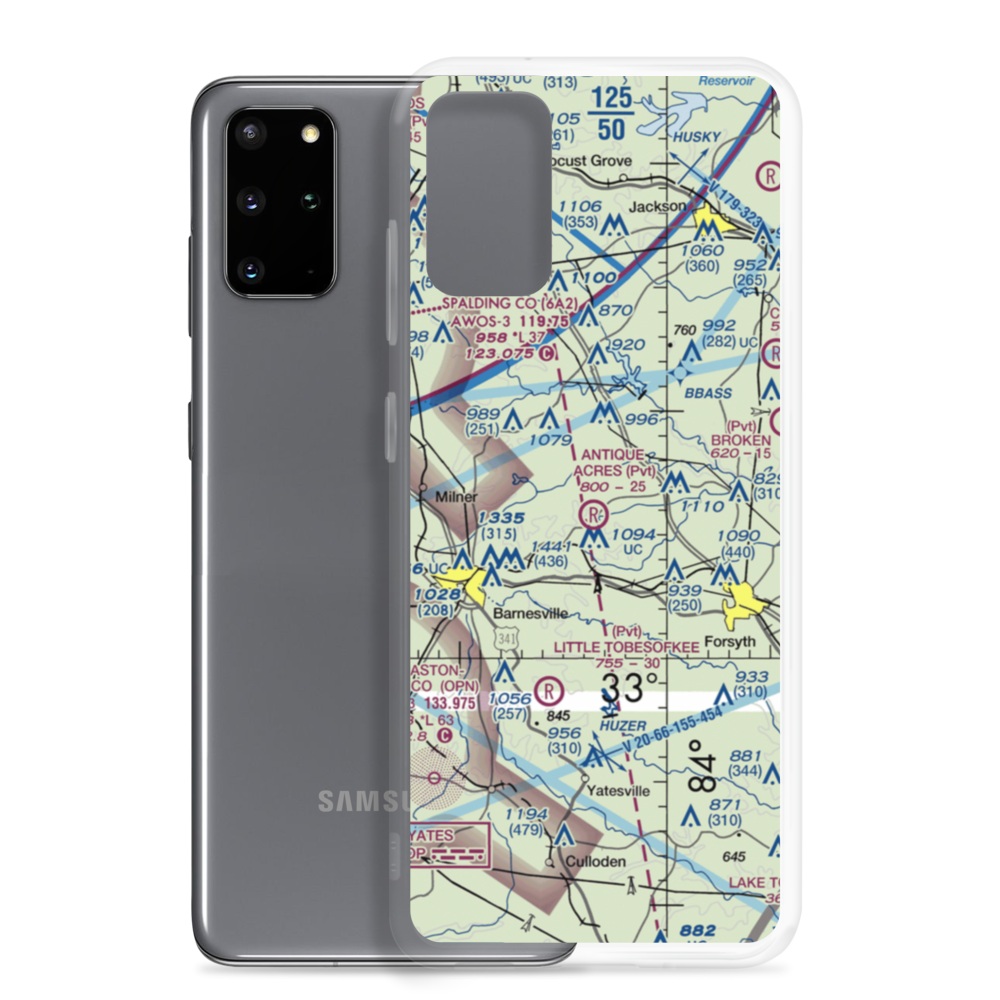 Antique Acres Airport (GA59) VFR Sectional Samsung Case Samsung Galaxy S20 Plus model shown