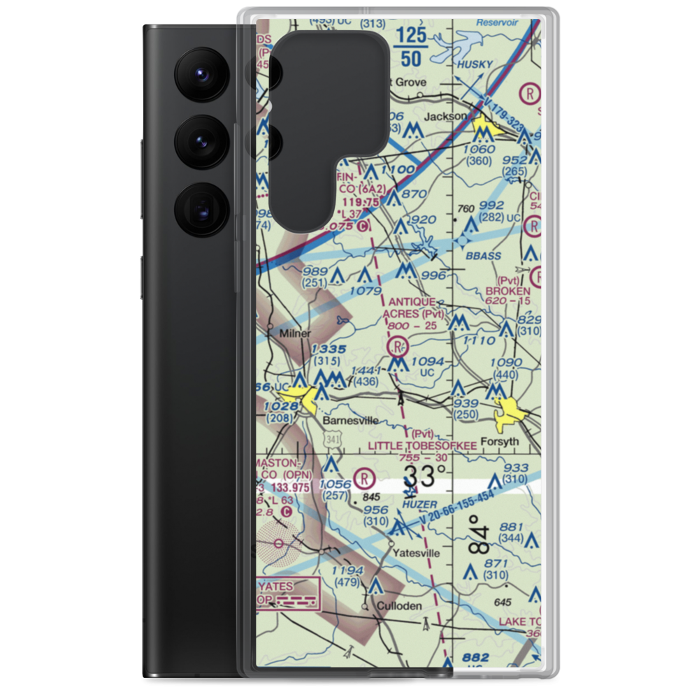 Antique Acres Airport (GA59) VFR Sectional Samsung Case Samsung Galaxy S22 Ultra model shown