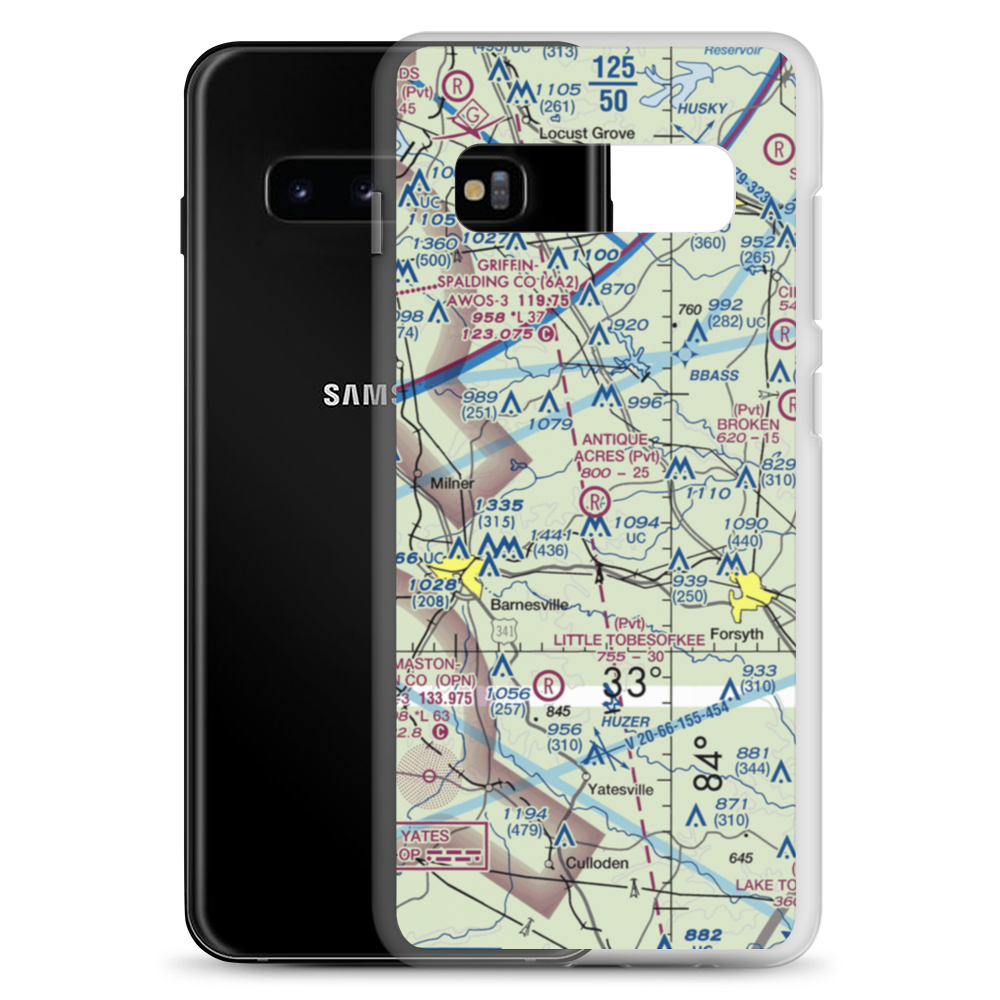 Antique Acres Airport (GA59) VFR Sectional Samsung Case Samsung Galaxy S10+ model shown