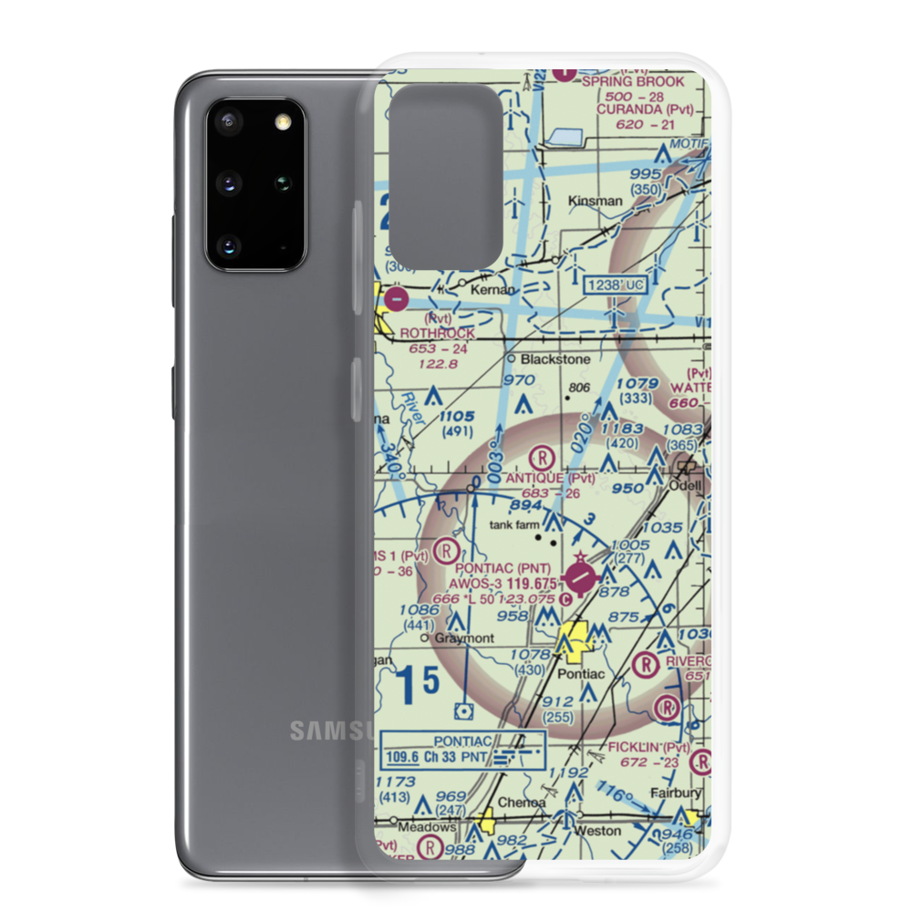 Antique Aerodrome (40IL) VFR Sectional Samsung Case Samsung Galaxy S20 Plus model shown