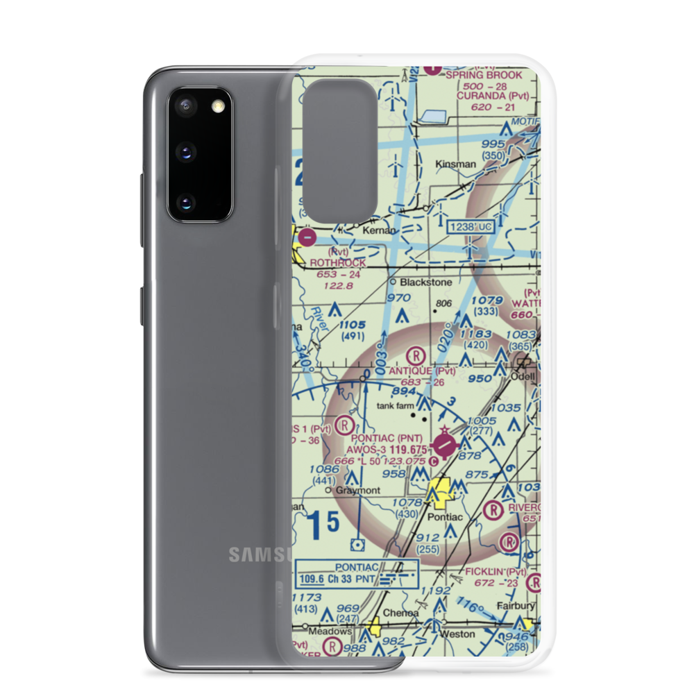 Antique Aerodrome (40IL) VFR Sectional Samsung Case Samsung Galaxy S20 model shown