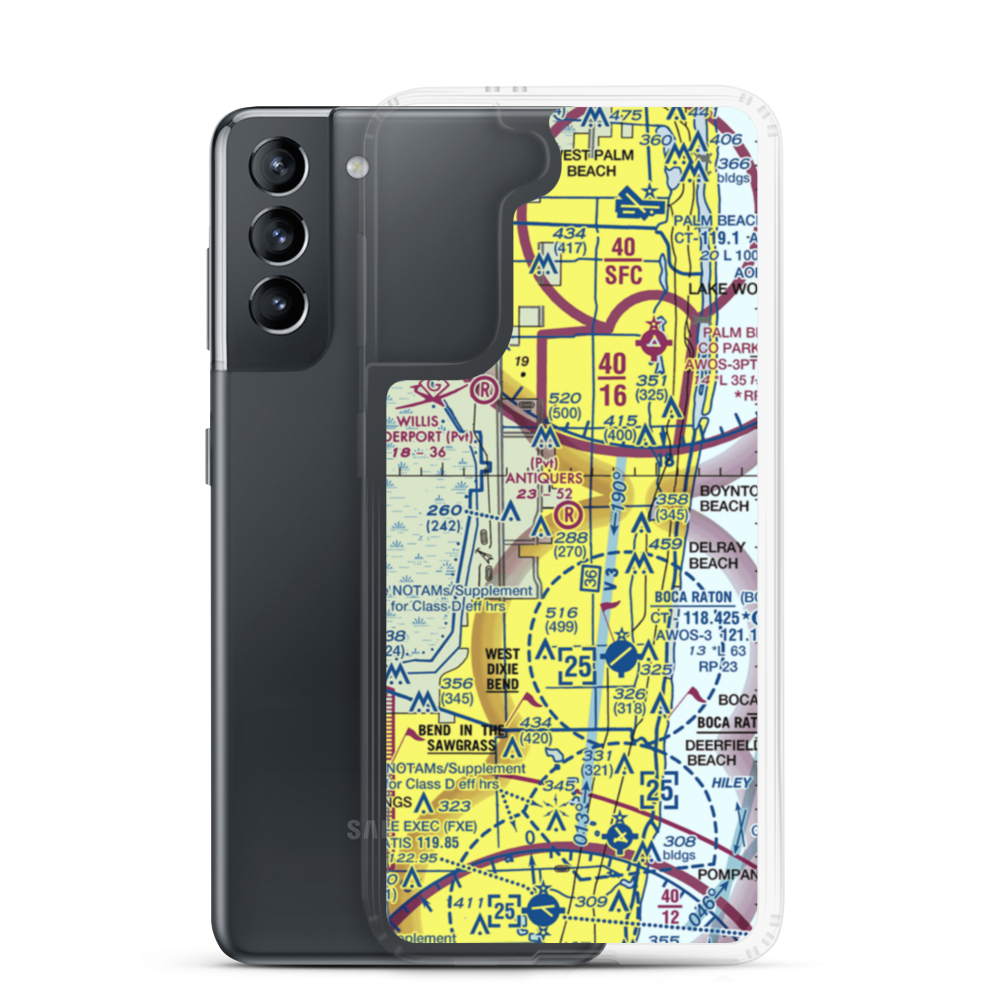 Antiquers Aerodrome (FD08) VFR Sectional Samsung Case Samsung Galaxy S21 model shown