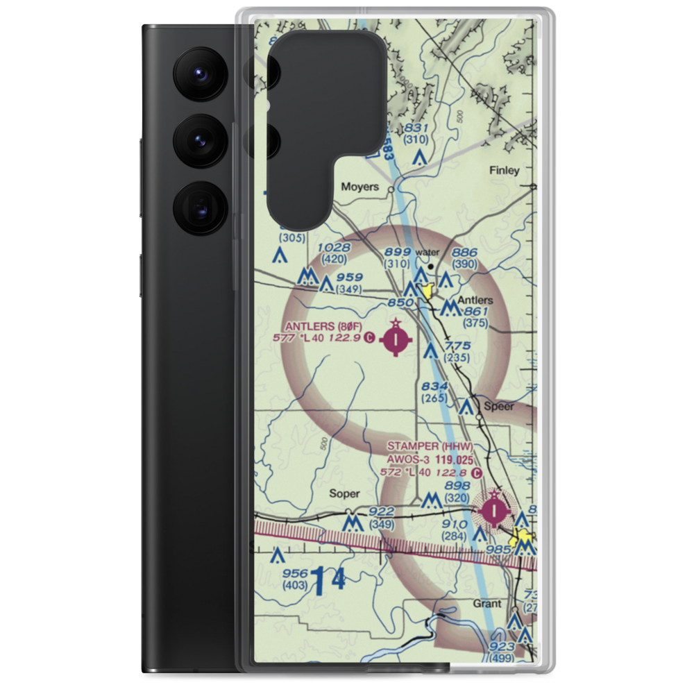 Antlers Municipal Airport (80F) VFR Sectional Samsung Case Samsung Galaxy S22 Ultra model shown