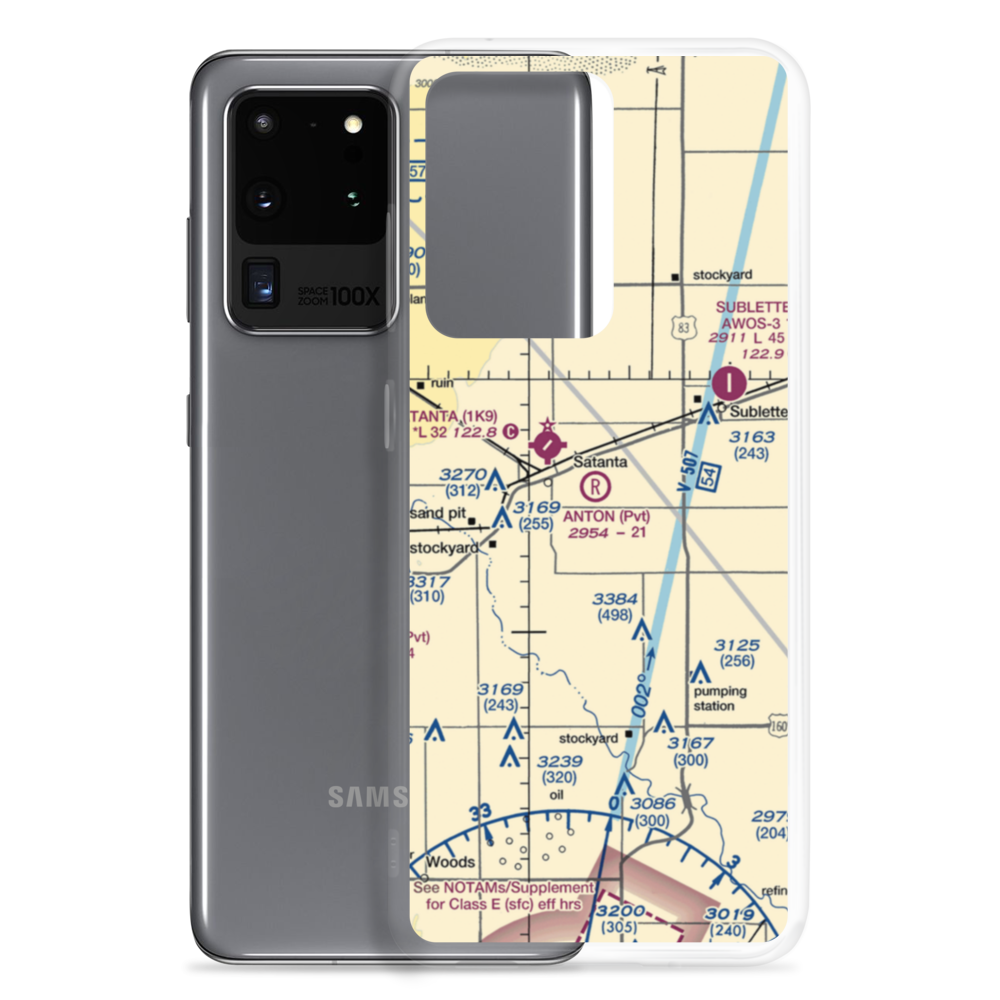 Anton Flying Uv Airport (SN98) VFR Sectional Samsung Case Samsung Galaxy S20 Ultra model shown