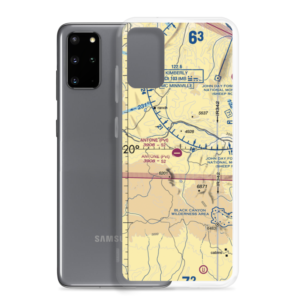 Antone Ranch Airport (64OG) VFR Sectional Samsung Case Samsung Galaxy S20 Plus model shown