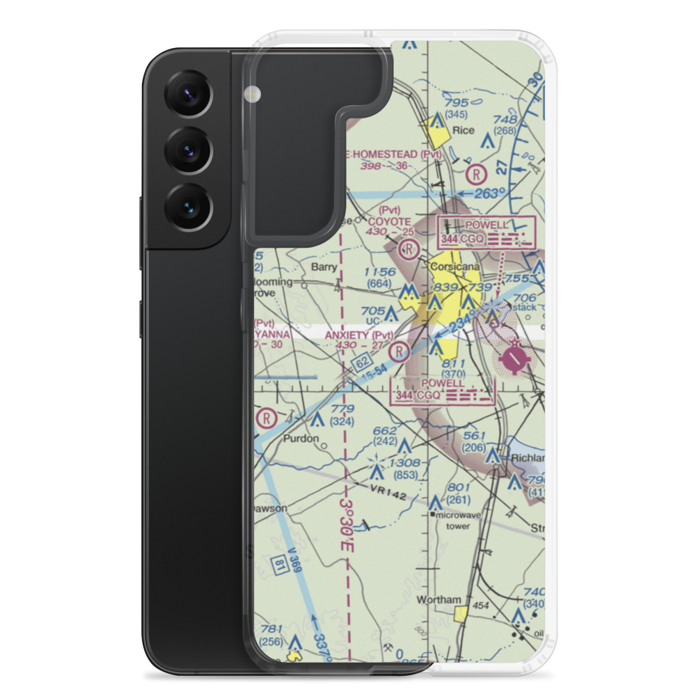 Anxiety Aerodrome (TA05) VFR Sectional Samsung Case Samsung Galaxy S22 Plus model shown
