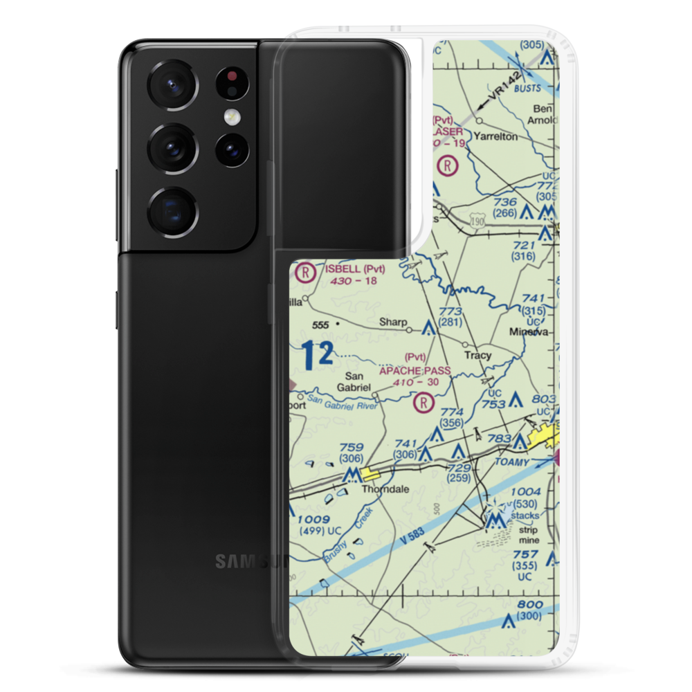 Apache Pass Airport (4XA4) VFR Sectional Samsung Case Samsung Galaxy S21 Ultra model shown