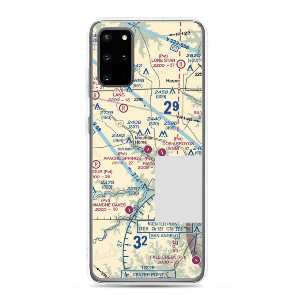 Apache Springs Airport (64TE) VFR Sectional Samsung Case Samsung Galaxy S20 Plus model shown