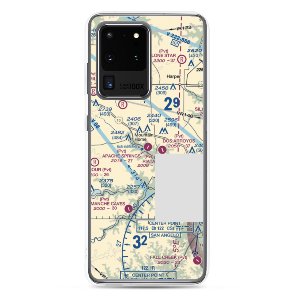 Apache Springs Airport (64TE) VFR Sectional Samsung Case Samsung Galaxy S20 Ultra model shown