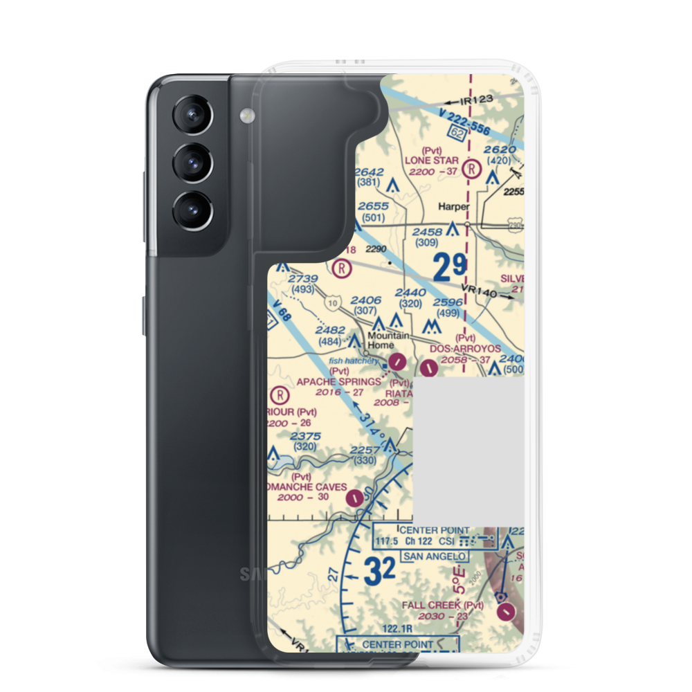 Apache Springs Airport (64TE) VFR Sectional Samsung Case Samsung Galaxy S21 model shown