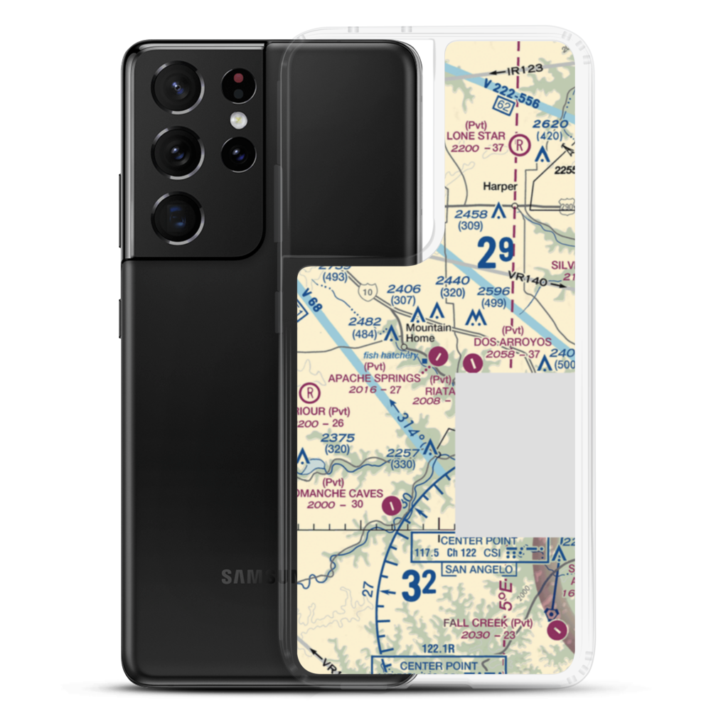 Apache Springs Airport (64TE) VFR Sectional Samsung Case Samsung Galaxy S21 Ultra model shown