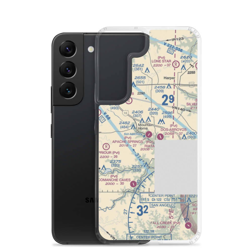 Apache Springs Airport (64TE) VFR Sectional Samsung Case Samsung Galaxy S22 model shown