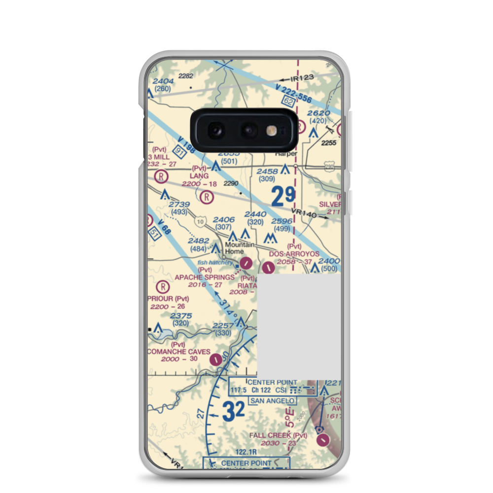 Apache Springs Airport (64TE) VFR Sectional Samsung Case Samsung Galaxy S10e model shown