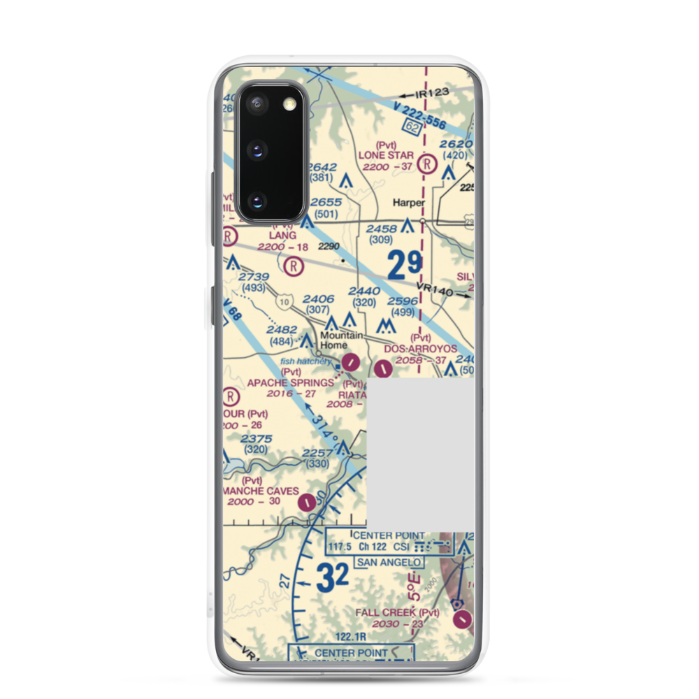 Apache Springs Airport (64TE) VFR Sectional Samsung Case Samsung Galaxy S20 model shown