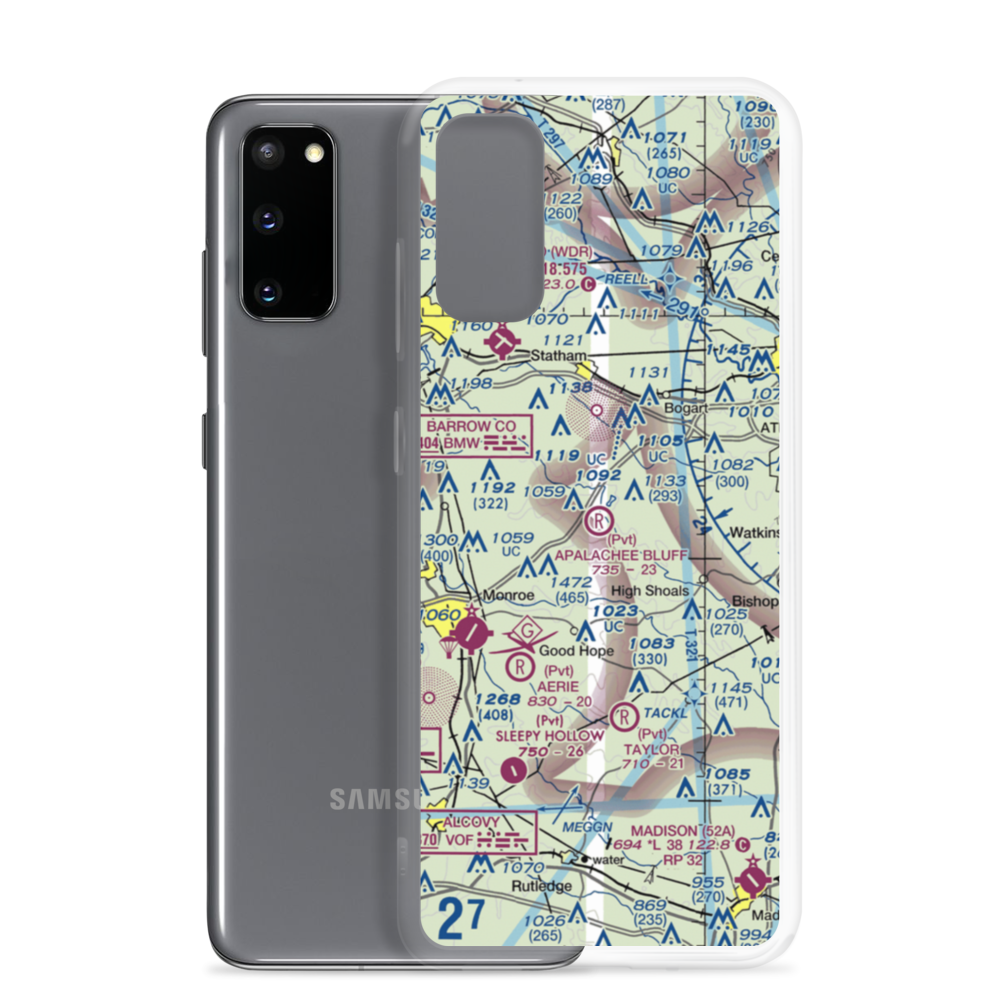 Apalachee Bluff Airpark (67GA) VFR Sectional Samsung Case Samsung Galaxy S20 model shown