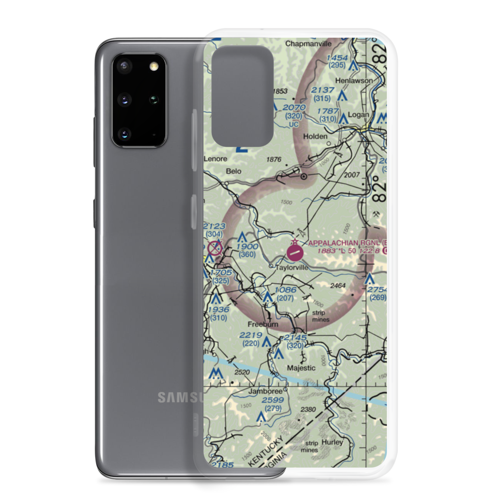 Appalachian Regional Airport (EBD) VFR Sectional Samsung Case Samsung Galaxy S20 Plus model shown