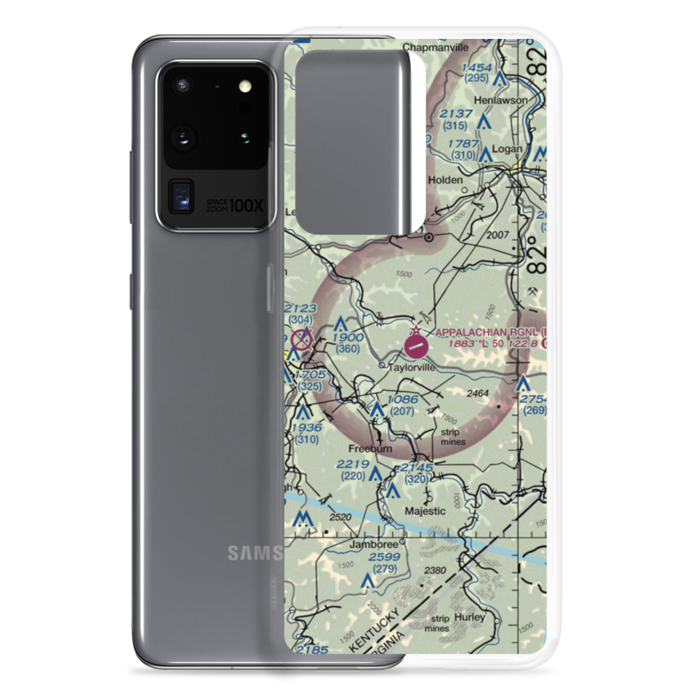 Appalachian Regional Airport (EBD) VFR Sectional Samsung Case Samsung Galaxy S20 Ultra model shown