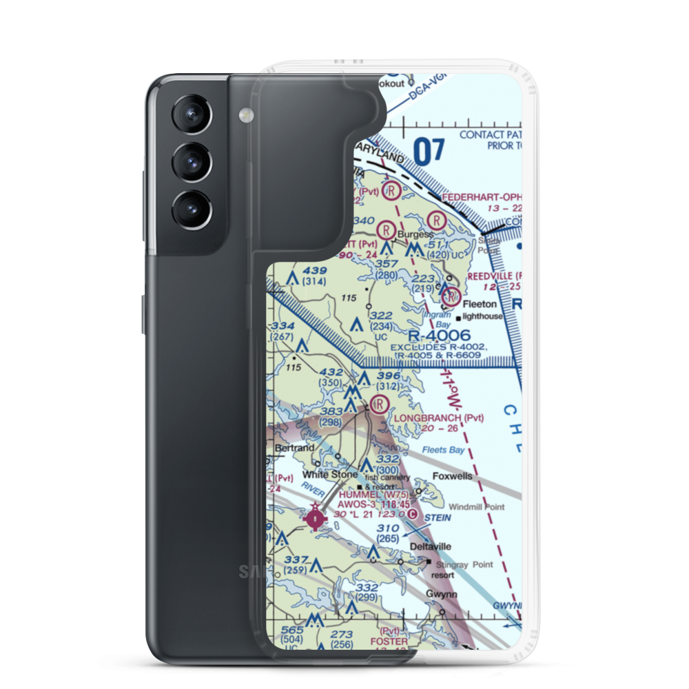 Apple Grove Airport (VA31) VFR Sectional Samsung Case Samsung Galaxy S21 model shown