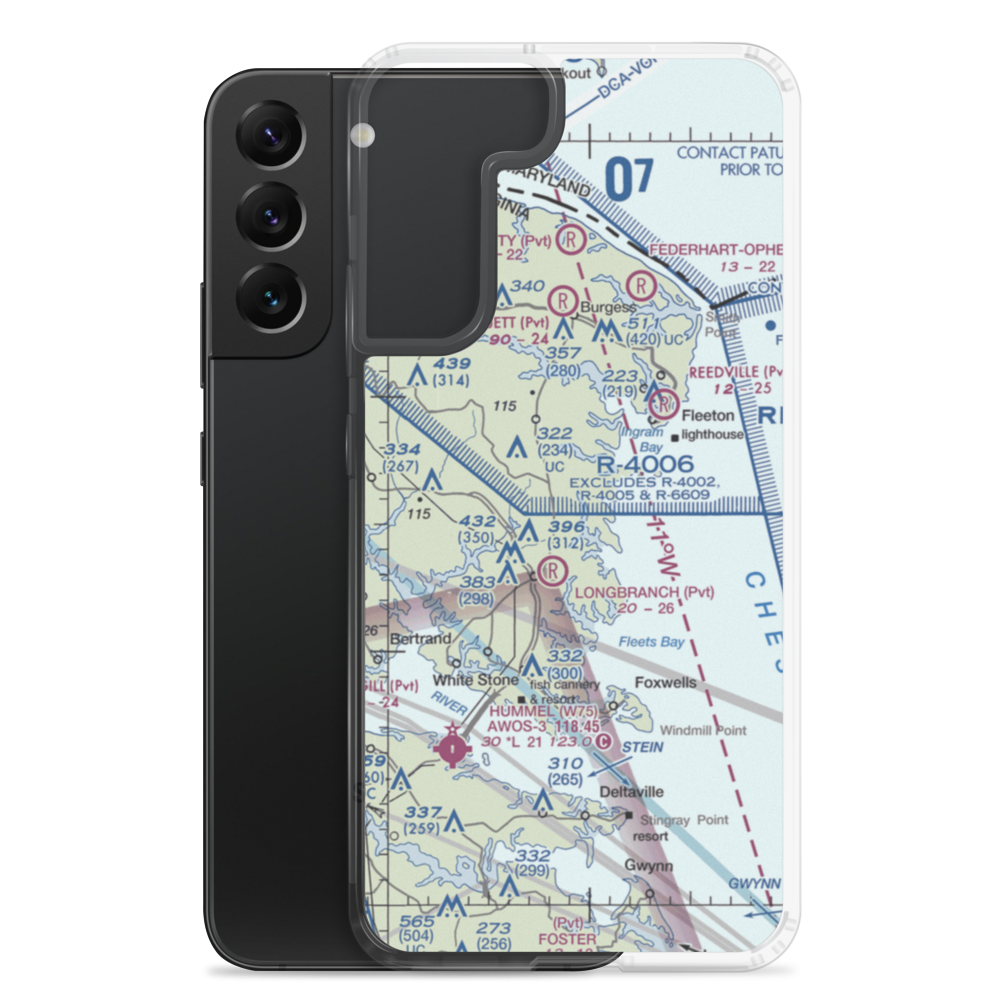 Apple Grove Airport (VA31) VFR Sectional Samsung Case Samsung Galaxy S22 Plus model shown