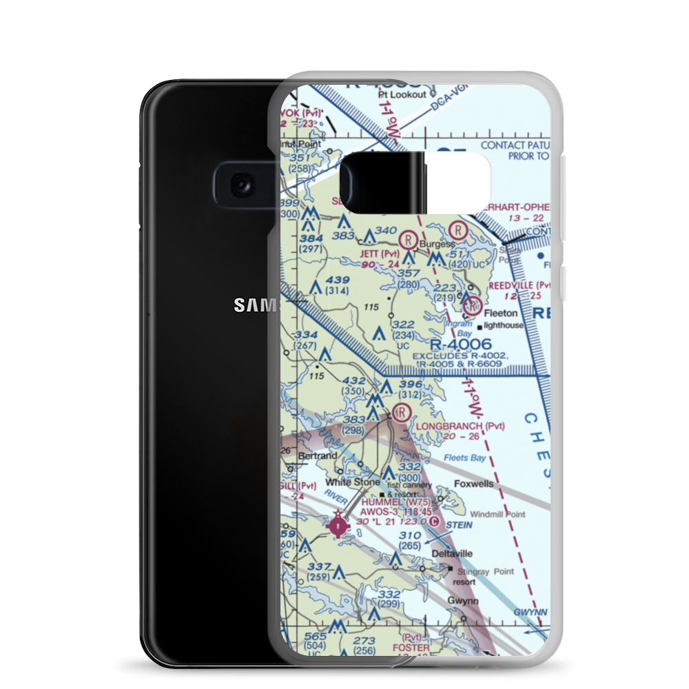 Apple Grove Airport (VA31) VFR Sectional Samsung Case Samsung Galaxy S10e model shown