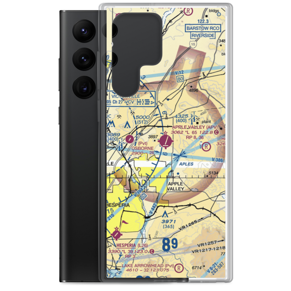 Apple Valley Airport (APV) VFR Sectional Samsung Case Samsung Galaxy S22 Ultra model shown