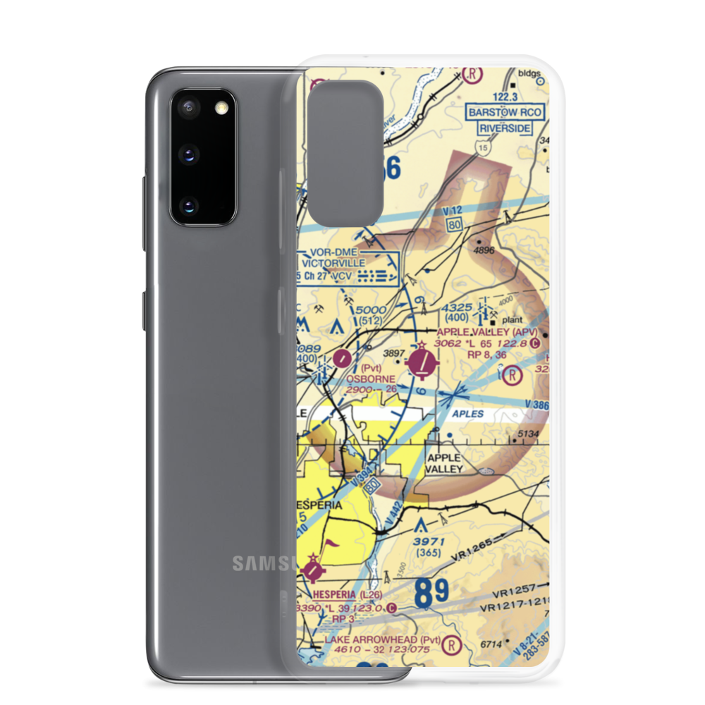 Apple Valley Airport (APV) VFR Sectional Samsung Case Samsung Galaxy S20 model shown