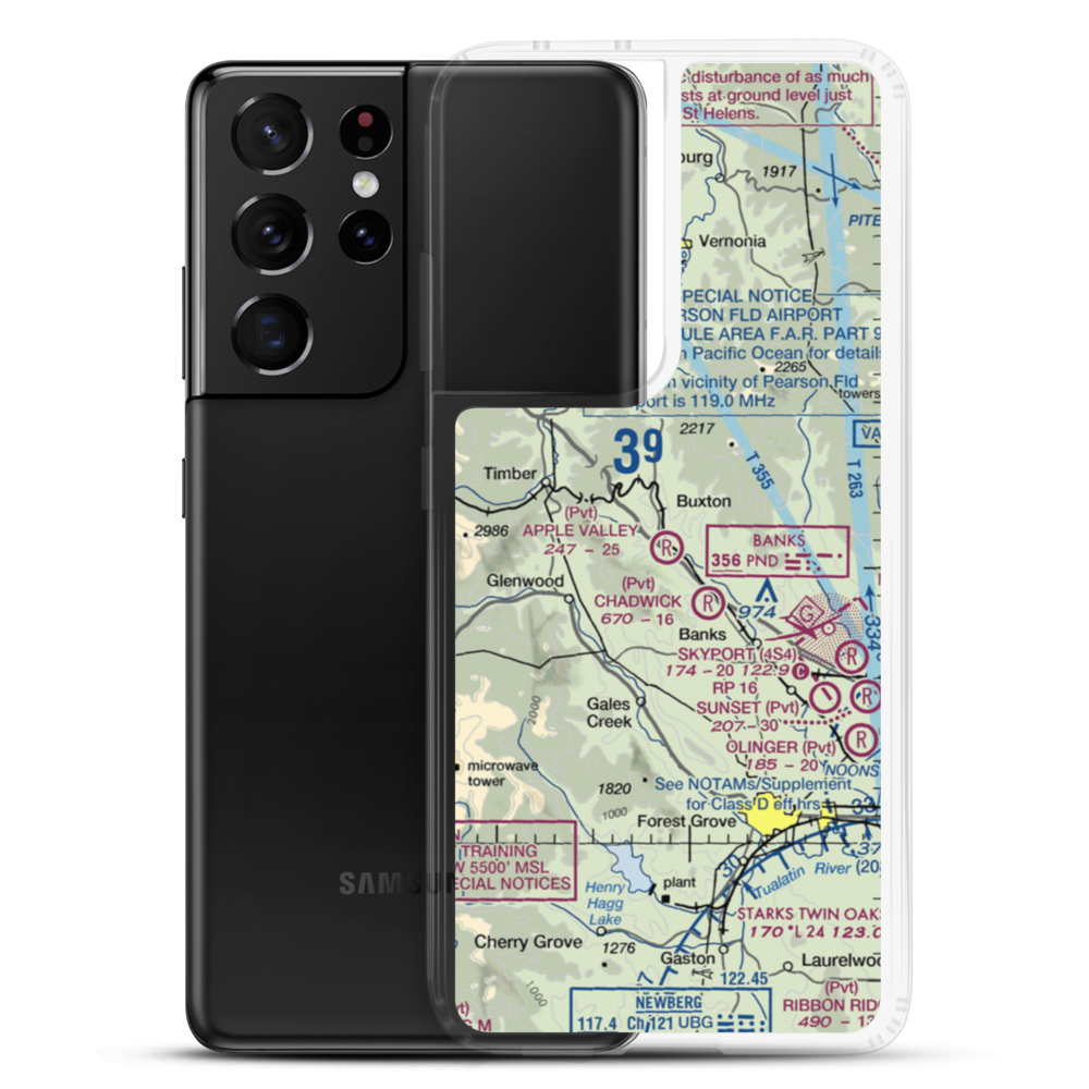 Apple Valley Airport (OR61) VFR Sectional Samsung Case Samsung Galaxy S21 Ultra model shown