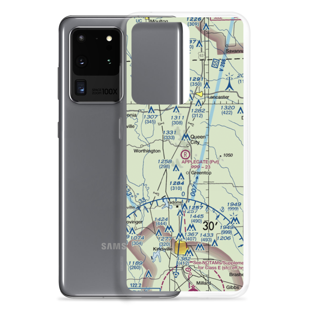 Applegate Airport (15MO) VFR Sectional Samsung Case Samsung Galaxy S20 Ultra model shown