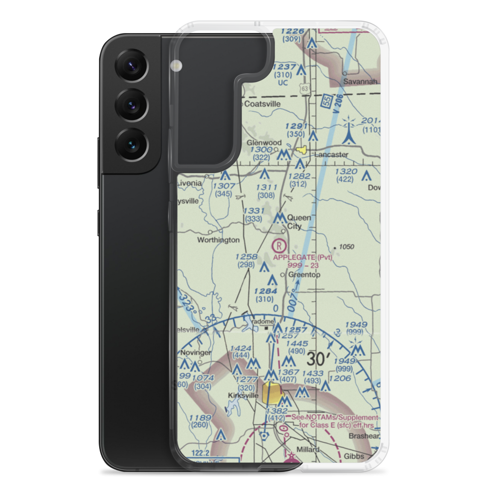 Applegate Airport (15MO) VFR Sectional Samsung Case Samsung Galaxy S22 Plus model shown