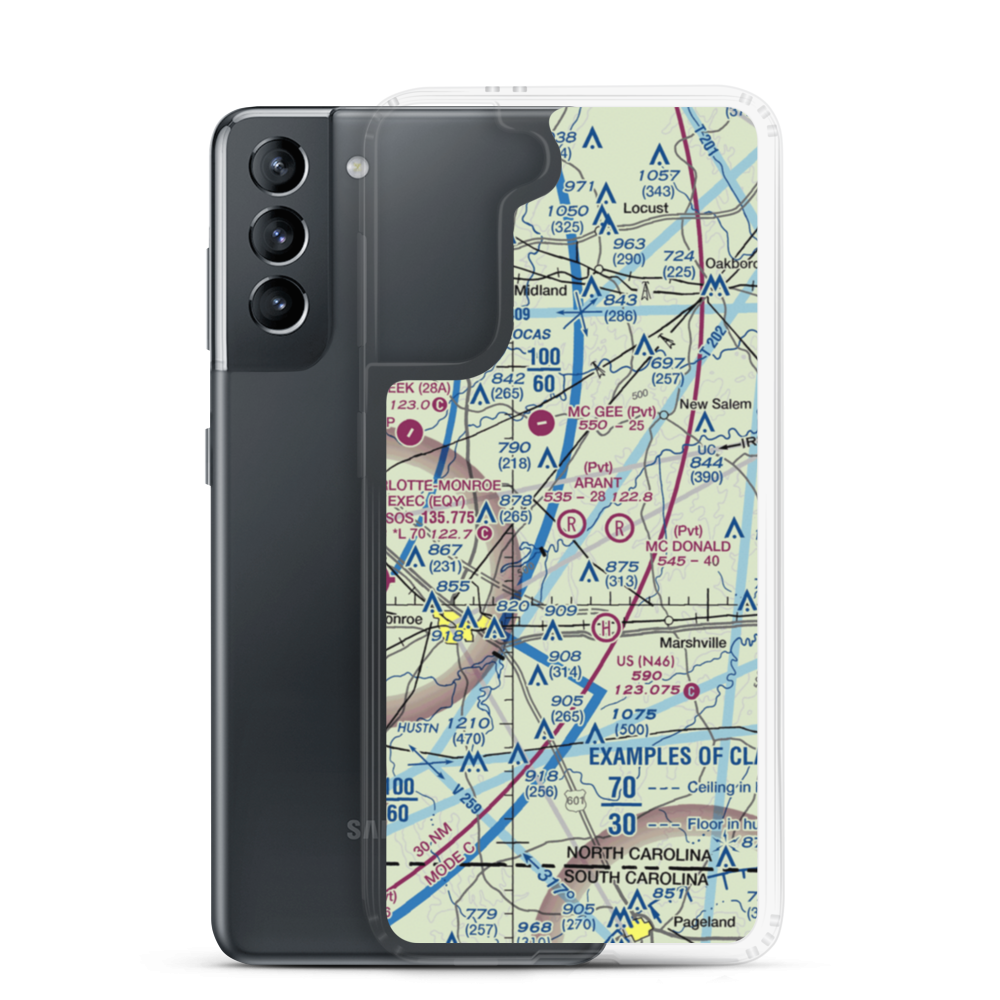 Arant Airport (1NC6) VFR Sectional Samsung Case Samsung Galaxy S21 model shown