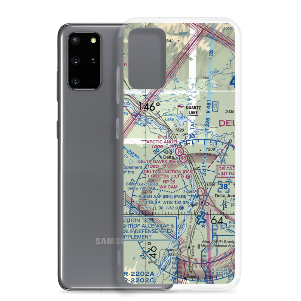 Arctic Angel Airport (9AK4) VFR Sectional Samsung Case Samsung Galaxy S20 Plus model shown