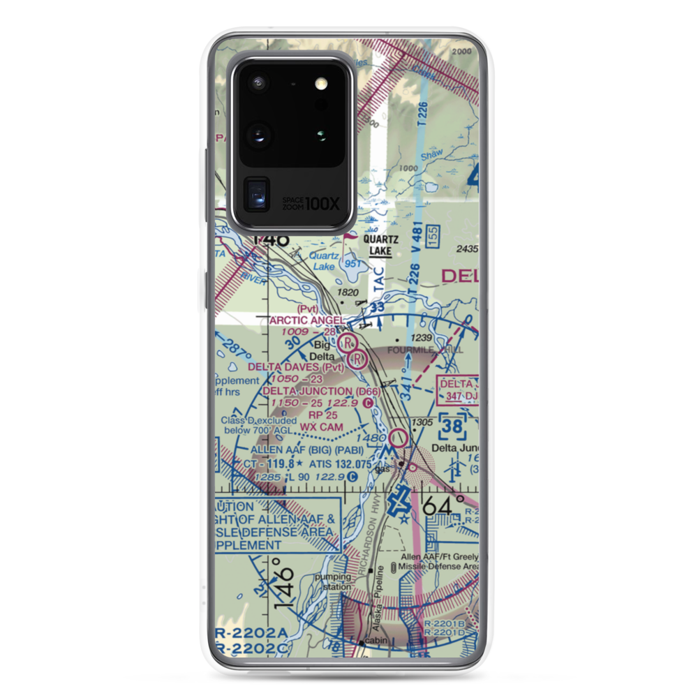 Arctic Angel Airport (9AK4) VFR Sectional Samsung Case Samsung Galaxy S20 Ultra model shown