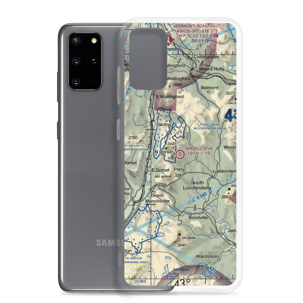 Ardell Flying Field (VT59) VFR Sectional Samsung Case Samsung Galaxy S20 Plus model shown