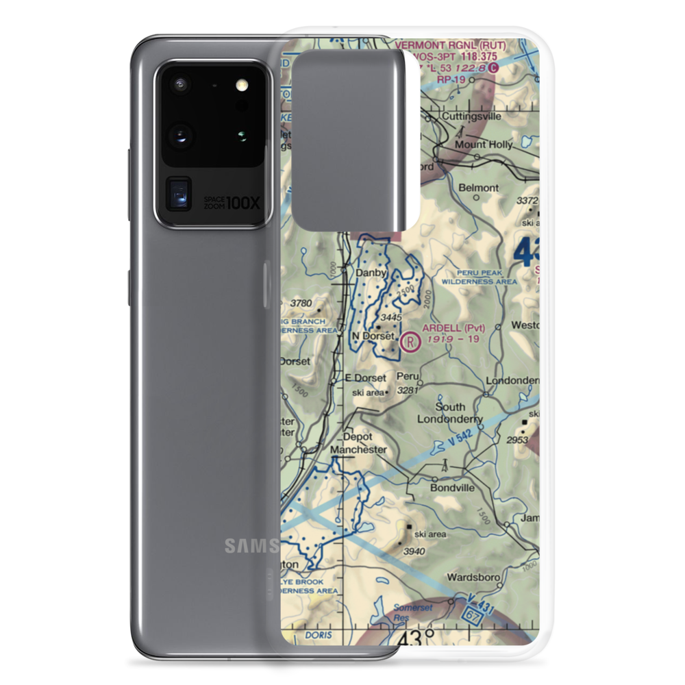 Ardell Flying Field (VT59) VFR Sectional Samsung Case Samsung Galaxy S20 Ultra model shown