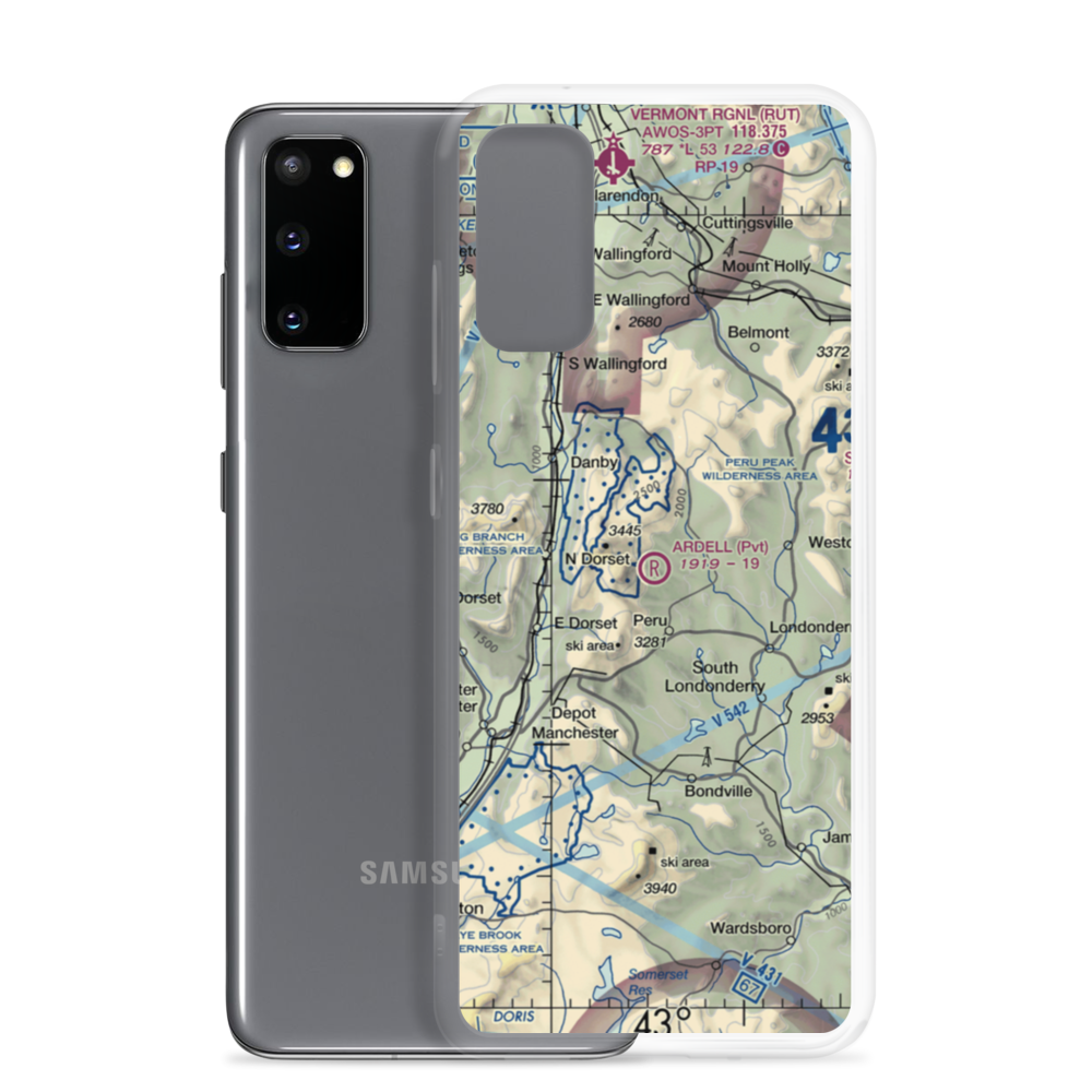 Ardell Flying Field (VT59) VFR Sectional Samsung Case Samsung Galaxy S20 model shown