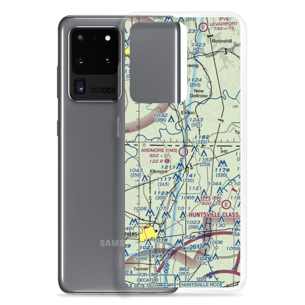 Ardmore Airport (1M3) VFR Sectional Samsung Case Samsung Galaxy S20 Ultra model shown