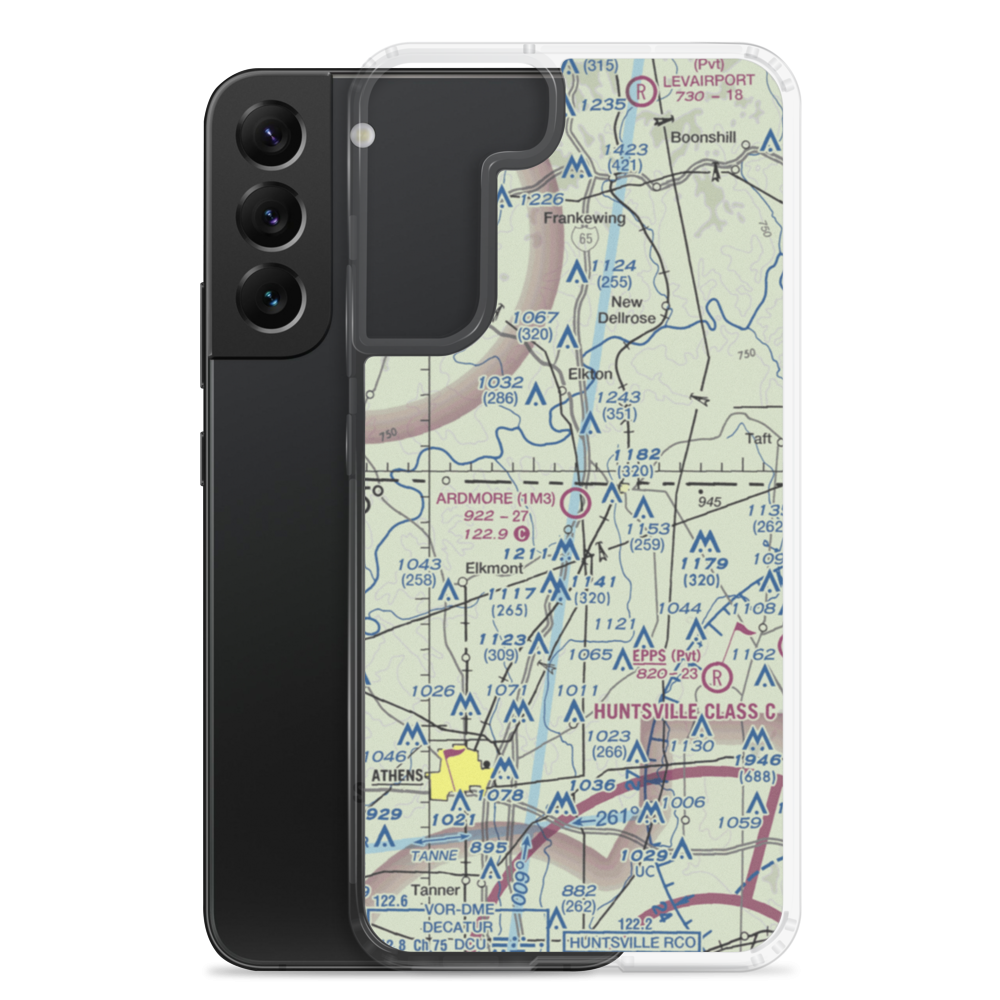 Ardmore Airport (1M3) VFR Sectional Samsung Case Samsung Galaxy S22 Plus model shown