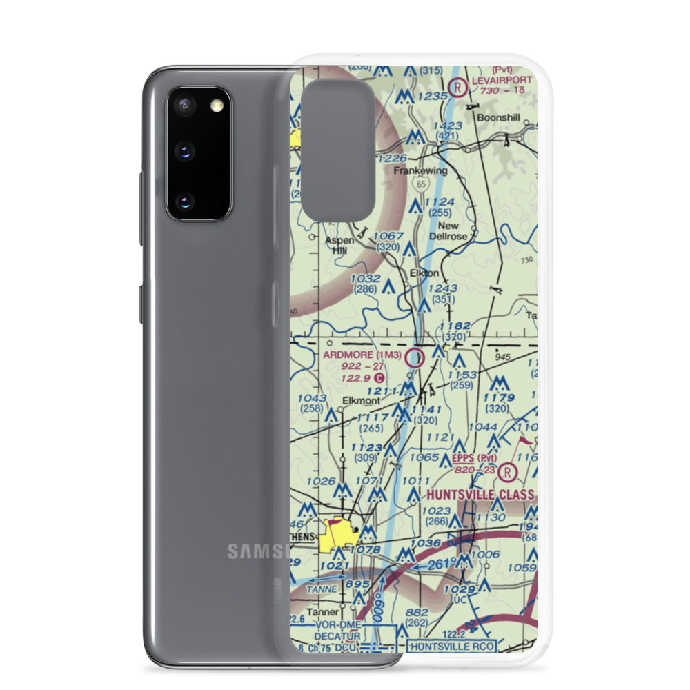 Ardmore Airport (1M3) VFR Sectional Samsung Case Samsung Galaxy S20 model shown