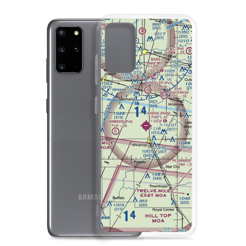Arens Field (RWN) VFR Sectional Samsung Case Samsung Galaxy S20 Plus model shown