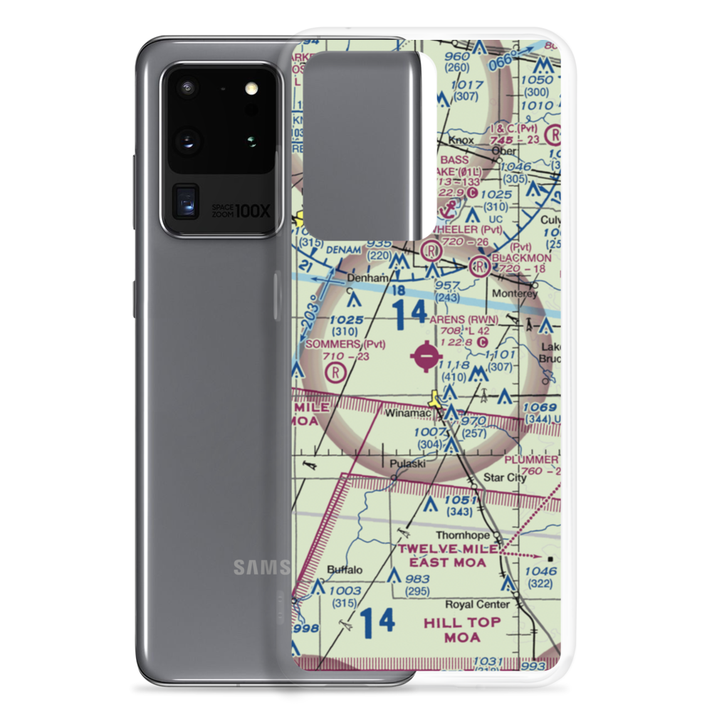 Arens Field (RWN) VFR Sectional Samsung Case Samsung Galaxy S20 Ultra model shown