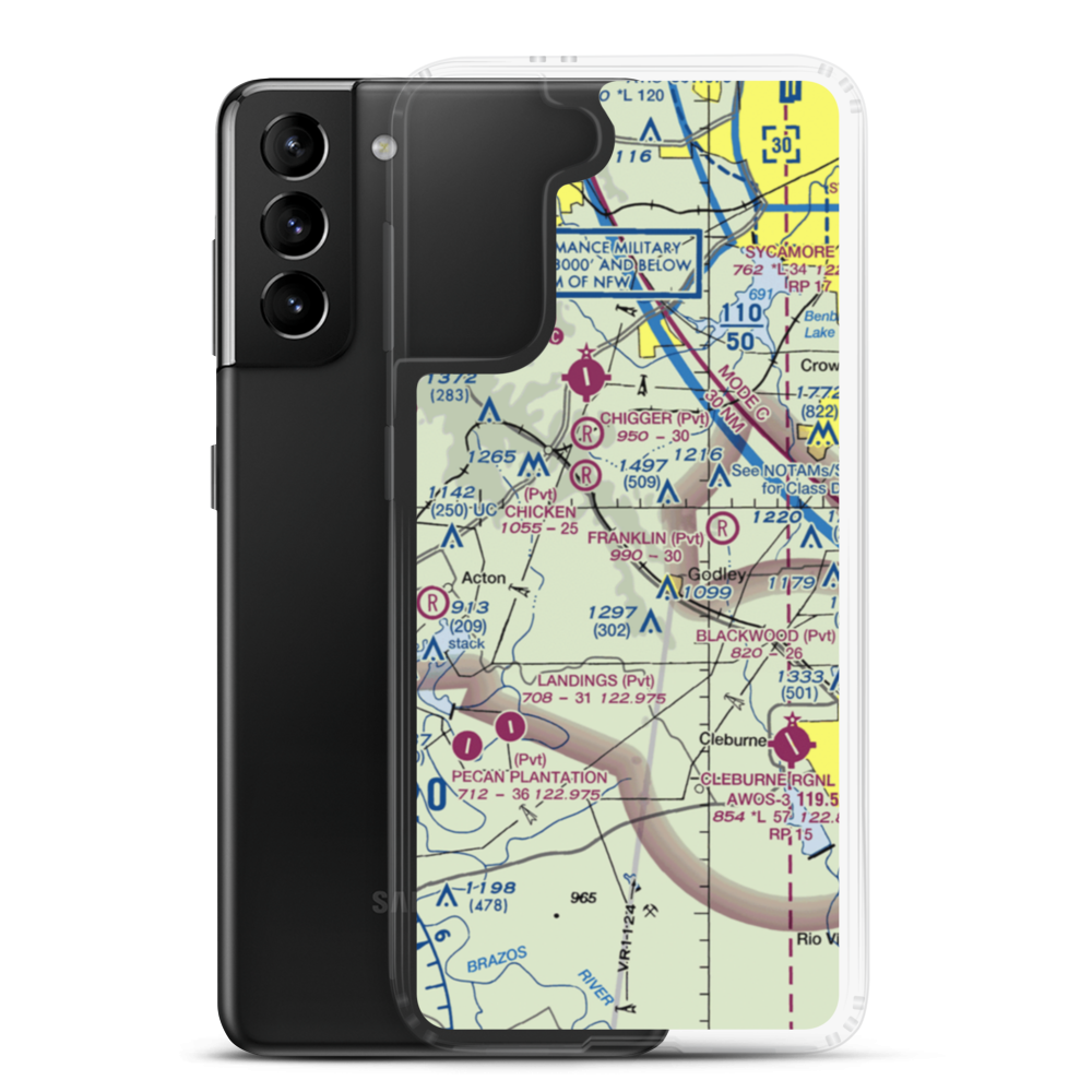 Aresti Aerodrome (TE02) VFR Sectional Samsung Case Samsung Galaxy S21 Plus model shown