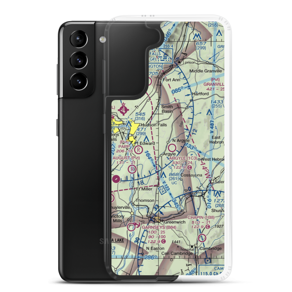 Argyle Airport (1C3) VFR Sectional Samsung Case Samsung Galaxy S21 Plus model shown