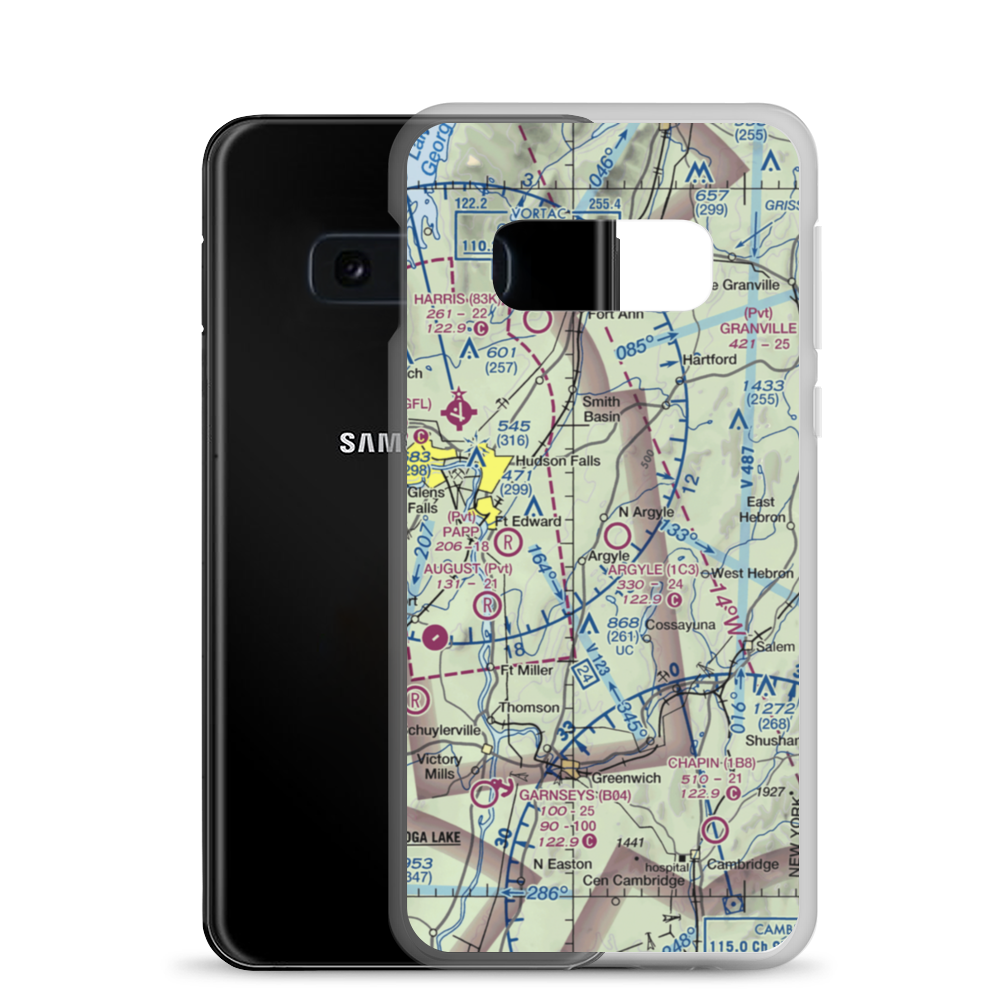 Argyle Airport (1C3) VFR Sectional Samsung Case Samsung Galaxy S10e model shown