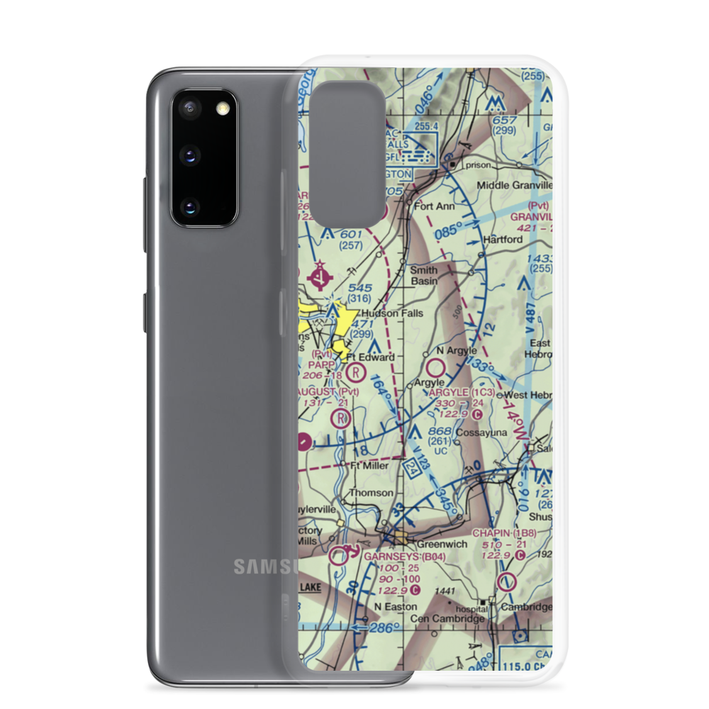 Argyle Airport (1C3) VFR Sectional Samsung Case Samsung Galaxy S20 model shown