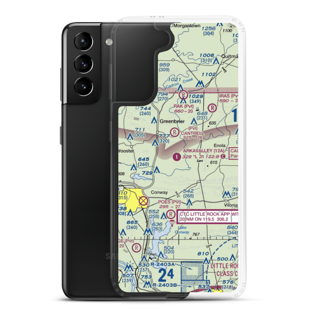 Arkavalley Airport (12A) VFR Sectional Samsung Case Samsung Galaxy S21 Plus model shown