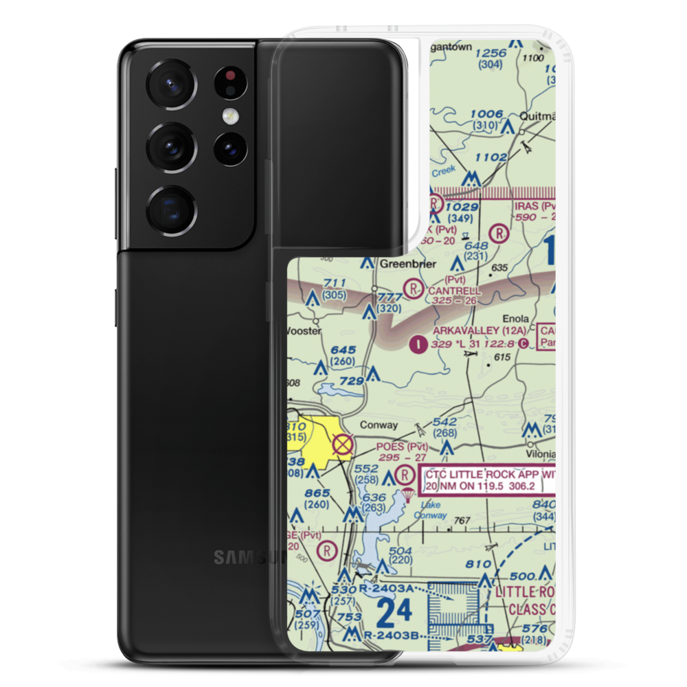 Arkavalley Airport (12A) VFR Sectional Samsung Case Samsung Galaxy S21 Ultra model shown