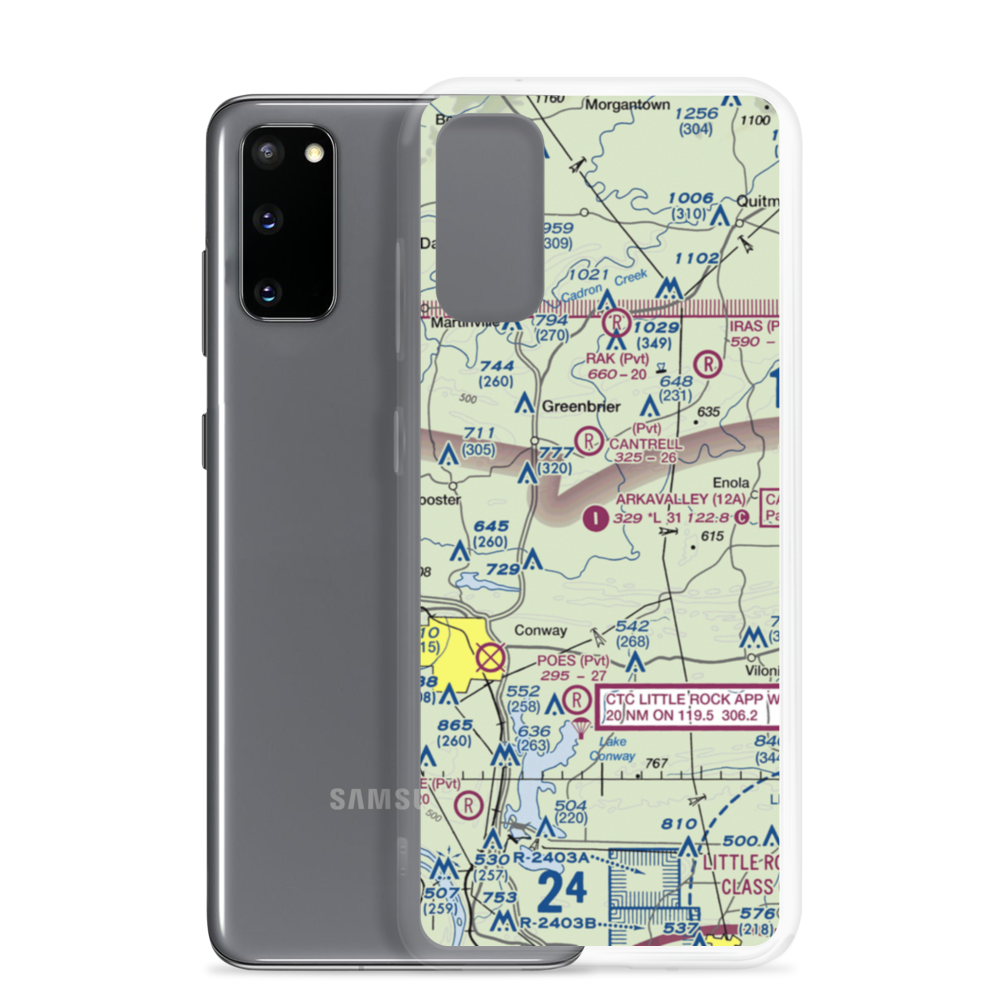 Arkavalley Airport (12A) VFR Sectional Samsung Case Samsung Galaxy S20 model shown